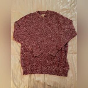 Red White Speckled Sweater